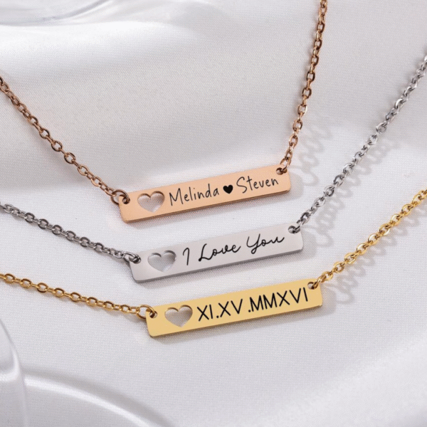 Customize Bar Necklace - Personalized & Meaningful Jewelry Gift