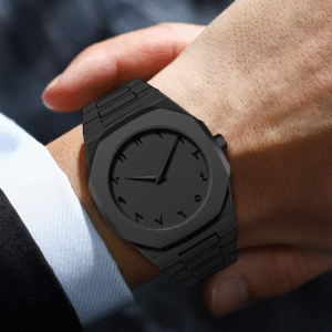 Premium Black Arabic Numeral Men's Watch – Waterproof | Free UAE Shipping